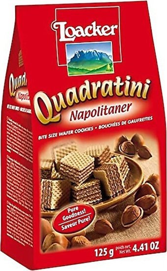 Loacker Quadratini Fındık Kremalı Gofret 125 gr