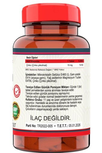Nevfix Yetişkin Çinko 120 Adet