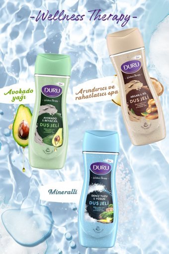 Duru Argan Yağlı Kil Duş Jeli 3x450 ml