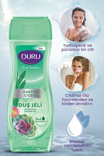 Duru Fresh Sensations Kaktüs Çiçeği Duş Jeli 3x450 ml