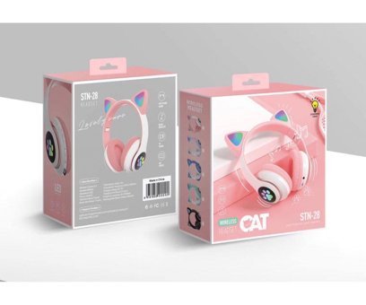 Newface Stn-28 Kulak Üstü Kablosuz Bluetooth Kulaklık Pembe
