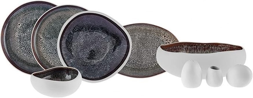 Karaca Streamline Galactic 59 Parça 12 Kişilik Stoneware Yuvarlak Yemek Takımı