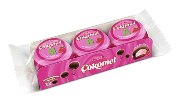 Ülker Çokomel Marshmallowlu Çilekli Bisküvi 36 gr