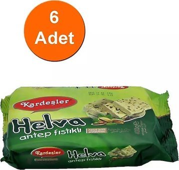Kardeşler Tahinli Antep Fıstıklı Helva 6x400 gr