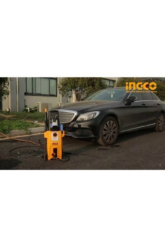 Ingco 1800 W Deterjan Hazneli Tekerlekli 150 bar Elektrikli Basınçlı Yıkama Makinesi