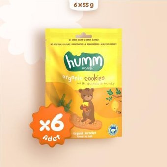 Humm Organic Ballı Kinoalı Bisküvi 6x55 gr
