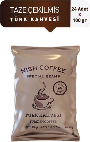 Nish Sade Orta Kavrulmuş Türk Kahvesi 24x100 gr