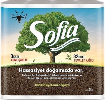Sofia 2 Katlı 12x32'li Rulo Tuvalet Kağıdı