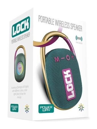 Powerway Lock Bluetooth Hoparlör Yeşil