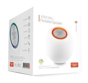 Powerway Voiceball Bluetooth Hoparlör Beyaz