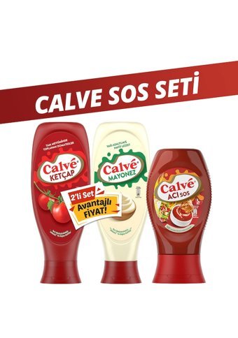 Calve Acısız Ketçap 600 gr + Mayonez 540 gr + Acı Sos 265 gr