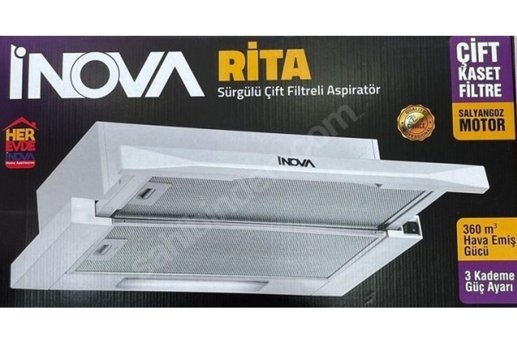 Inova Rita Beyaz Sürgülü Aspiratör