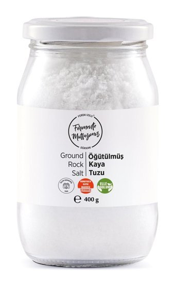 Fermente Mutfağım İyotlu Toz Kaya Tuzu Kavanoz 400 gr