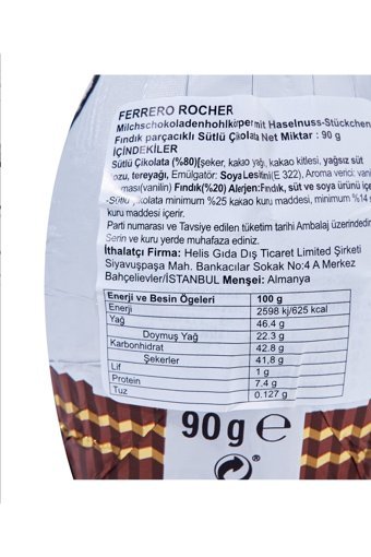 Ferrero Rocher Kardan Adam Sütlü Çikolata 90 gr