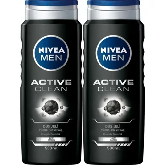 Nivea Aktif Karbonlu Duş Jeli 2x500 ml