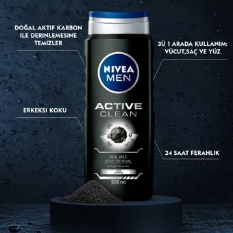 Nivea Aktif Karbonlu Duş Jeli 500 ml
