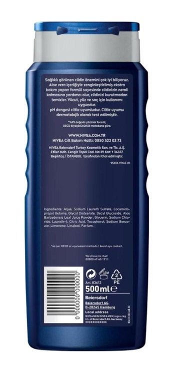 Nivea Aloe Vera Duş Jeli 3x500 ml