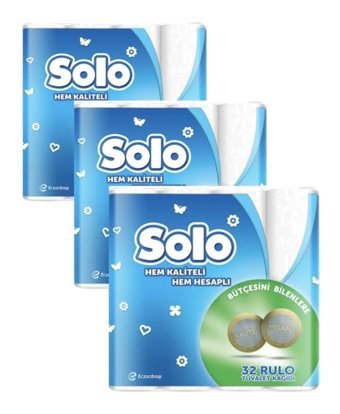 Solo 2 Katlı 3x32'li Rulo Tuvalet Kağıdı