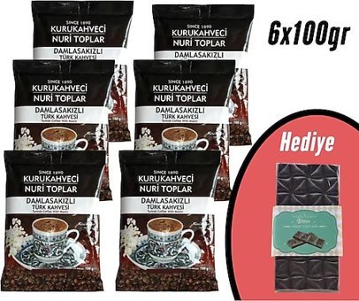 Nuri Toplar Damla Sakızlı Orta Kavrulmuş Türk Kahvesi 6x100 gr