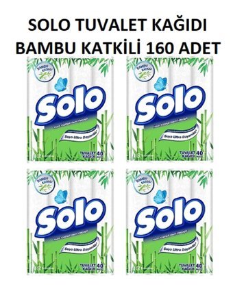 Solo Bambu Katkılı 2 Katlı 4x40'lı Rulo Tuvalet Kağıdı