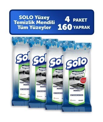 Solo Mutfak&Banyo 160 Yaprak 4'lü Paket Yüzey Temizleme Mendili