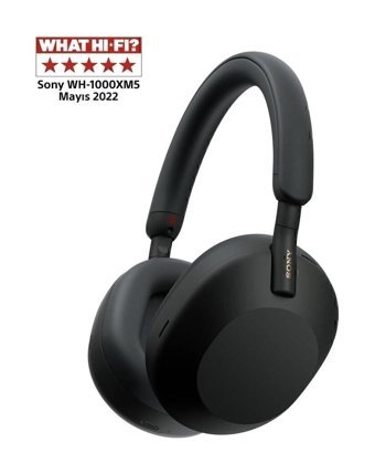 Sony Wh-1000Xm5 Kulak Üstü Kablosuz Bluetooth Kulaklık Siyah
