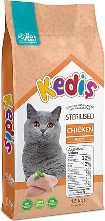 Kediş Sterilised Tavuklu Yetişkin Kuru Kedi Maması 15 kg