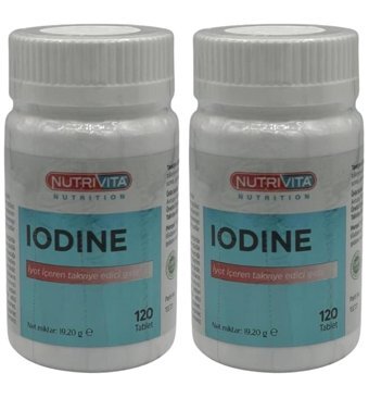Nutrivita Nutrition Lodine Aromasız Unisex Vitamin 2x120 Tablet