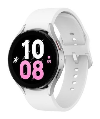 Samsung Galaxy Watch 5 44.4 mm Silikon Kordon Yuvarlak Tansiyon Ölçen Unisex Akıllı Saat Gümüş