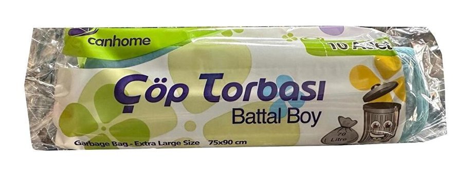 Canhome Büyük Boy 75x90 cm 10x10 Adet Çöp Poşeti