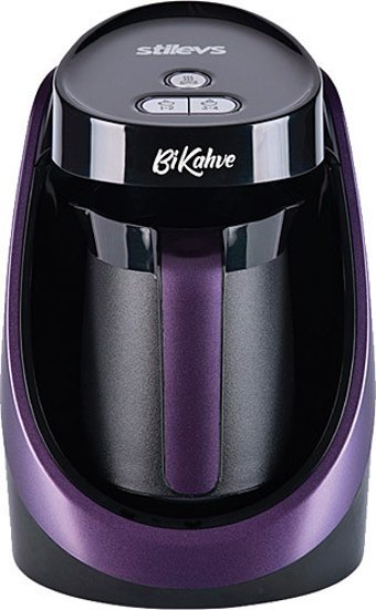 Stilevs BiKahve 1 Hazneli 4 Fincan Közde Kahve Tadında 600 W Mor Türk Kahvesi Makinesi