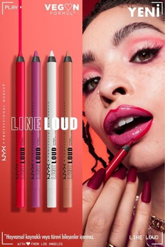 Nyx Professional Makeup Line Loud No:12 On A Mission İnce Mat Dudak Kalemi Pembe