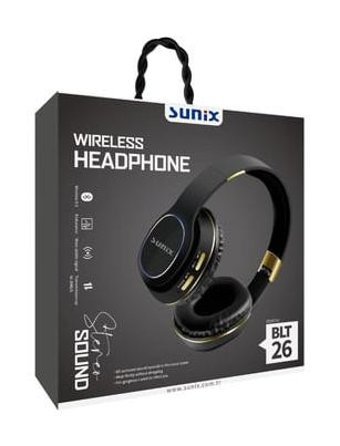 Sunix Blt-26 Kulak Üstü Kablosuz Bluetooth Kulaklık Siyah