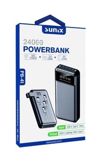 Sunix PB-41 24000 mAh Powerbank Beyaz