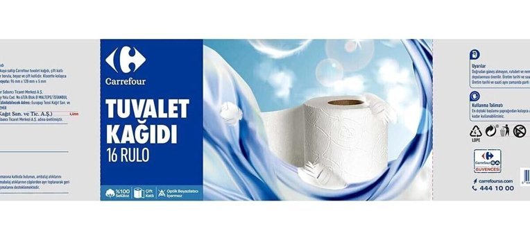 Carrefour 2 Katlı 16'lı Rulo Tuvalet Kağıdı