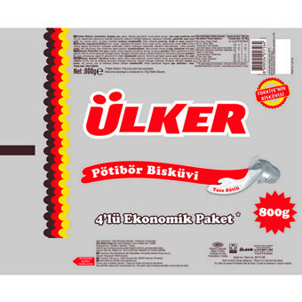 Ülker Pötibör Sade Bisküvi 4x200 gr