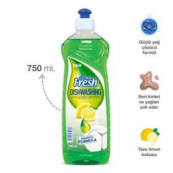 Ultra Fresh Limon Kokulu El Bulaşık Deterjanı 750 ml