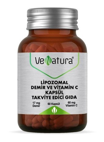 VeNatura Lipozomal Yetişkin Demir-Vitamin C 60 Adet