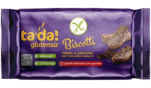 Tada Glutensiz Çikolatalı Fındıklı Bisküvi 110 gr