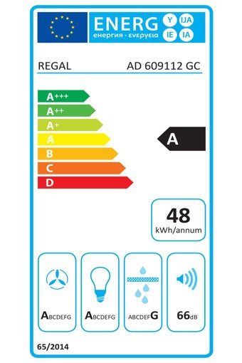 Regal 609112 GC Gri Ankastre Duvar Tipi Davlumbaz