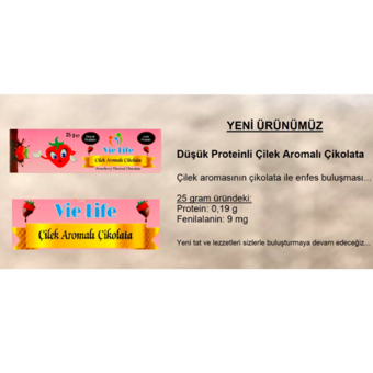 Vie Life Çilekli Çikolata 25 gr