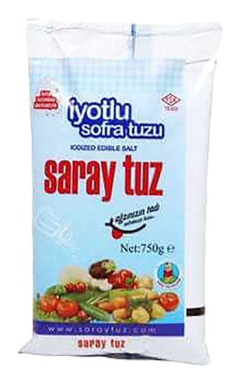 Saray Tuz İyotlu Toz Kaya Tuzu Paket 750 gr