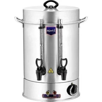 Remta 3000 W 50 lt Su Kapasiteli Çelik Tek Demlikli 500 bardak Tek Musluklu Çelik Elektrikli Semaver İnox
