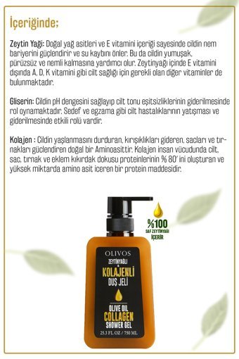 Olivos Zeytinyağlı Duş Jeli 750 ml