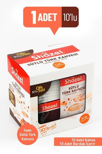 Shazel Sütlü Sade Türk Kahvesi 10x7 gr