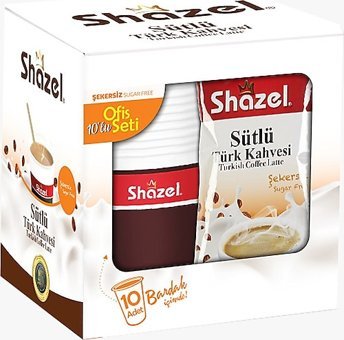 Shazel Sütlü Sade Türk Kahvesi 10x7 gr
