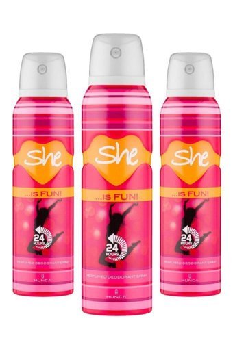 She Fun Sprey Kadın Deodorant 3x150 ml