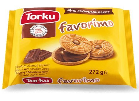 Torku Favorimo Çikolatalı Kremalı Bisküvi 4x61 gr