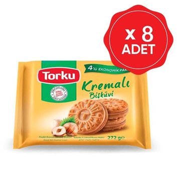 Torku Kremalı Fındıklı Bisküvi 8x244 gr