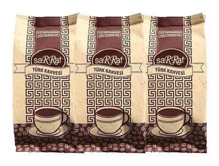 Sarraf Türk Kahvesi Sade Orta Kavrulmuş Türk Kahvesi 3x150 gr